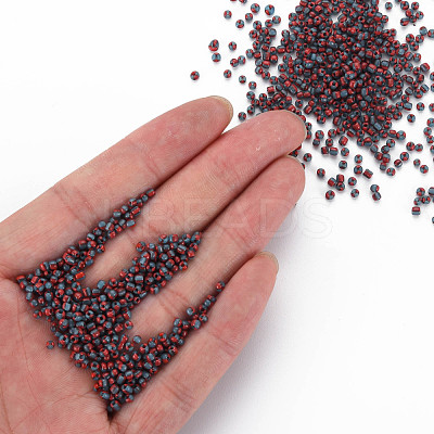 12/0 Two Tone Opaque Glass Seed Beads SEED-T006-01A-A04-1