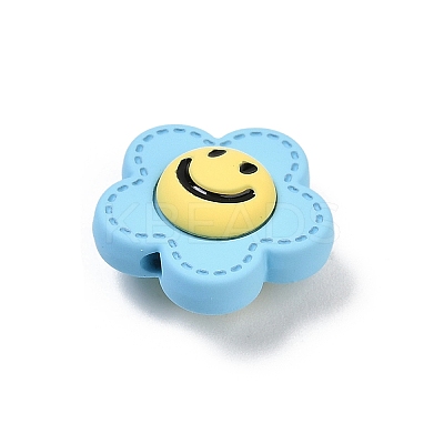 Spray Painted Alloy Beads PALLOY-S038-14A-1