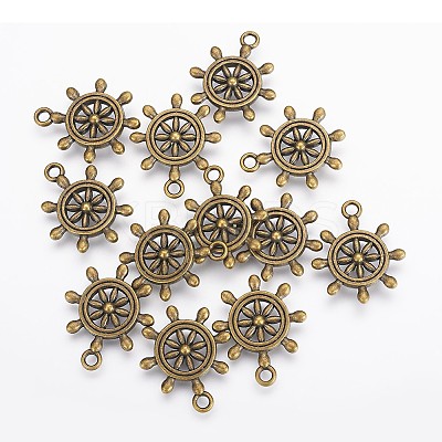 Tibetan Style Alloy Pendants X-TIBEP-A122979-AB-FF-1