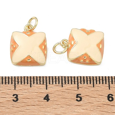 Brass Enamel Pendants KK-F933-16G-1