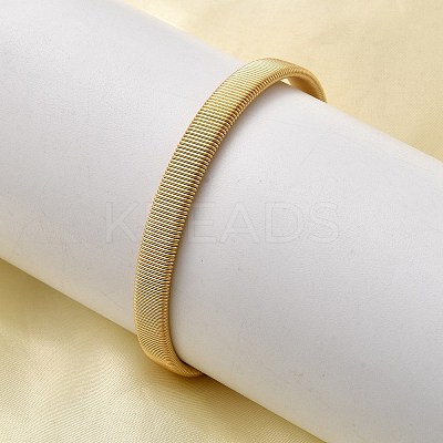 304 Stainless Steel Flat Snake Chains Cuff Bangles for Women BJEW-A067-06G-1