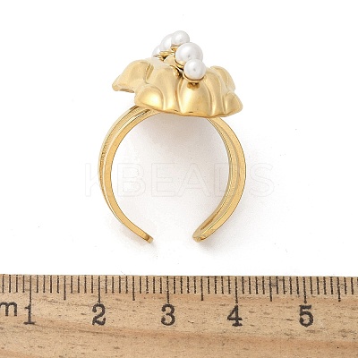 304 Stainless Steel Cuff Rings for Women RJEW-D302-02G-06-1