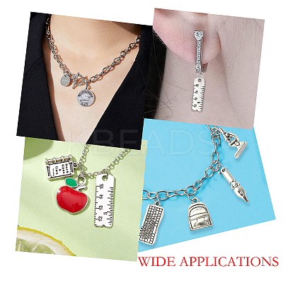40Pcs 8 Styles Tibetan Style Alloy Pendants TIBE-FP0001-17-1