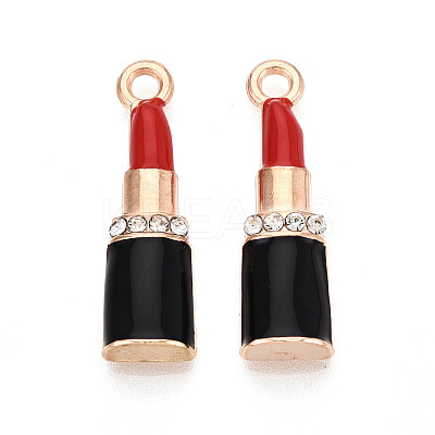 Alloy Rhinestone & Enamel Pendants ENAM-T024-62A-G-1