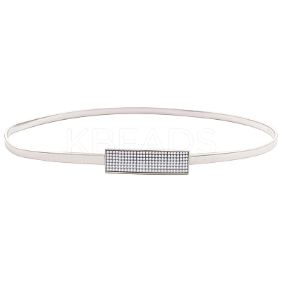 Iron & Resin Rhinestones Waist Chain Belts for Women Ladies Dress AJEW-WH20072-04S-1