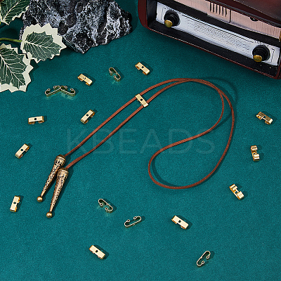 60Pcs Brass Bolo Tie Slide Clasp KK-DC0004-14-1