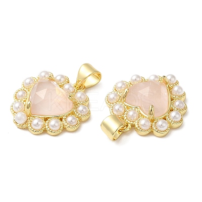 Natural Rose Quartz Pendants G-E599-05G-A08-1