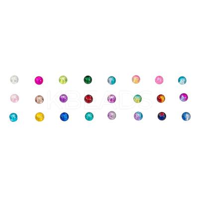 Spray Painted Crackle Glass Beads CCG-JP0001-01A-1