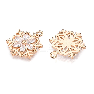 Christmas Brass Micro Pave Cubic Zirconia Pendants KK-R111-009-B01G-1