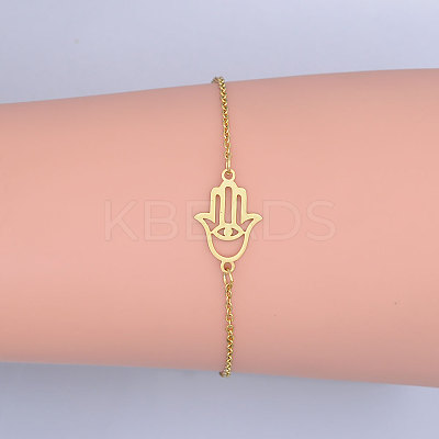 201 Stainless Steel Link Bracelets BJEW-T011-JN494-2-1