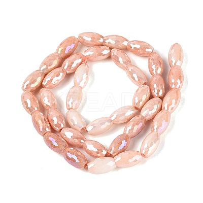 Anti-Tarnish Electroplate Glass Beads Strands EGLA-Q130-02A-10-1