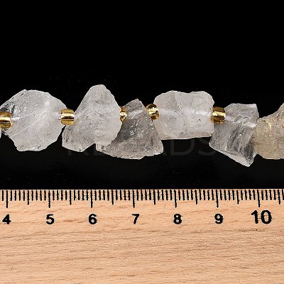 Raw Rough Natural Quartz Crystal Beads Strands G-Z087-A12-1