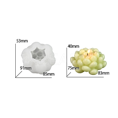 Food Grade Fleshiness DIY Candle Silicone Molds PW-WG72718-07-1