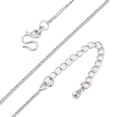 1.2MM Brass Twisted Chain Necklaces NJEW-D302-64P-1