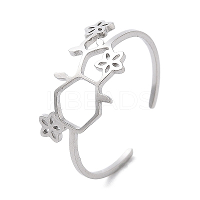 304 Stainless Steel Cuff Rings RJEW-Q002-02P-1