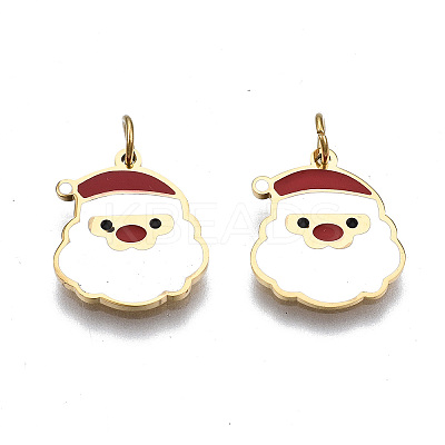 316 Surgical Stainless Steel Enamel Charms X-STAS-S116-386G-1