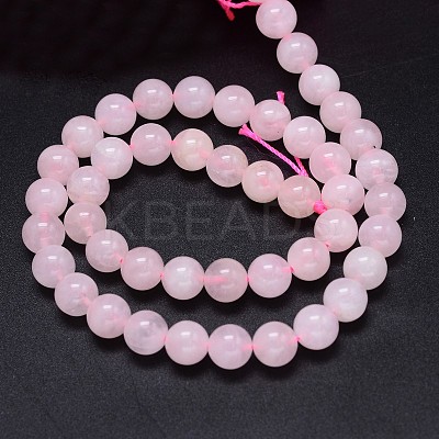 Pink Color Natural Madagascar Rose Quartz Beads Strands G-F222-40-10mm-1