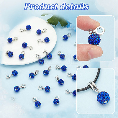30Pcs Large Hole Alloy European Dangle Charms PALLOY-PH0022-34-1