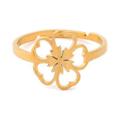 201 Stainless Steel Adjustable Ring for Women RJEW-D082-03B-1