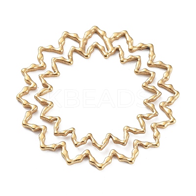 304 Stainless Steel Hollow Pendants STAS-Q313-02G-1
