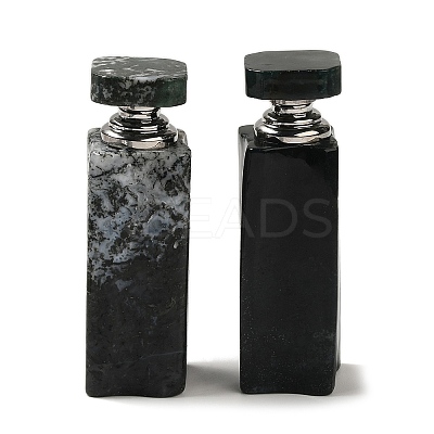 Natural Moss Agate Dropper Perfume Bottle DJEW-H010-01P-04-1