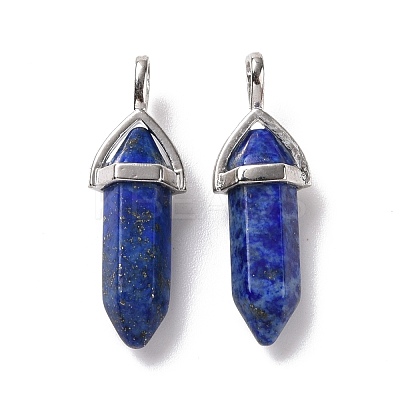Natural Lapis Lazuli Pointed Pendants G-K329-30P-1