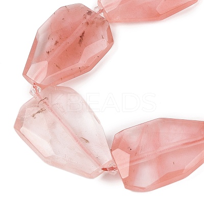 Cherry Quartz Glass Beads Strands G-P548-B22-01-1
