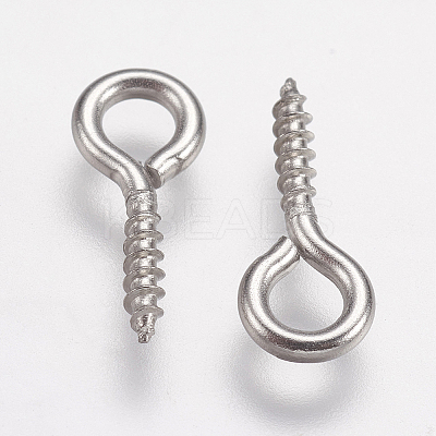 Tarnish Resistant 304 Stainless Steel Screw Eye Pin Peg Bails STAS-I097-077B-1