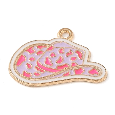 Golden Plated Alloy Eanaml Pendants LS-PALLOY-S184-03G-B-1