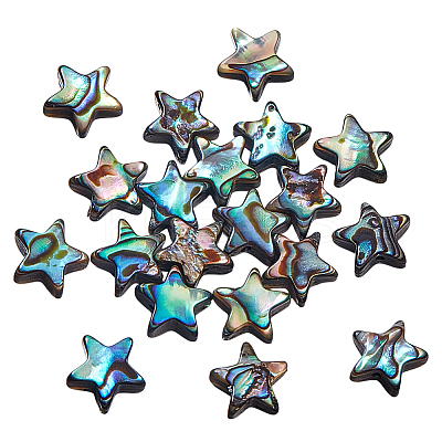 20Pcs Natural Paua Shell Beads Strands BSHE-GA0001-02-1