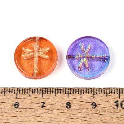 Baking Paint Transparent Glass Beads X-DGLA-N018-30-1