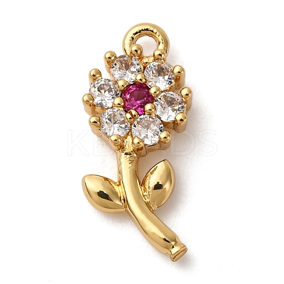 Brass Micro Pave Cubic Zirconia Pendants KK-I276-04G-03-1
