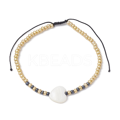 Glass Seed Beads Braided Beads Bracelets BJEW-JB09867-1