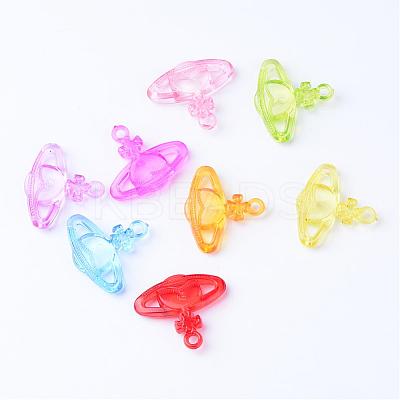 Transparent Acrylic Pendants TACR-S132-13-1