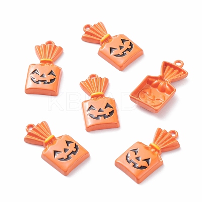 Halloween Alloy Enamel Pendants ENAM-P244-01-1