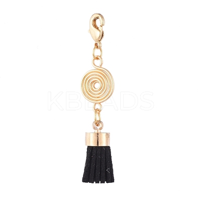 Suede Cord Tassel Pendants PALLOY-JF00416-M-1