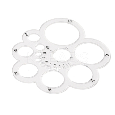 Transparent Acrylic Round Leather Cutting Tool AJEW-WH0505-19-1