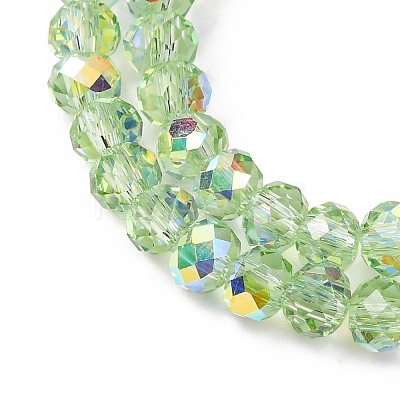 Electroplate Transparent Glass Beads Strands EGLA-A046-01A-04-1