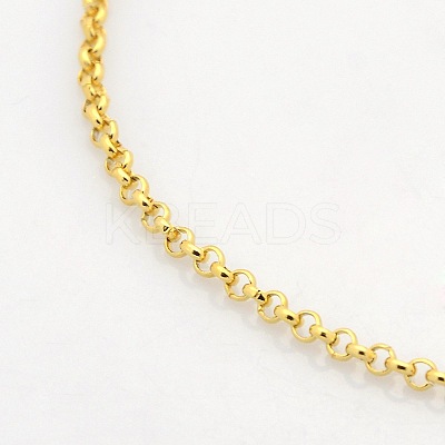 Unisex Casual Style 304 Stainless Steel Cross Rolo Chain Necklaces STAS-O037-13G-1