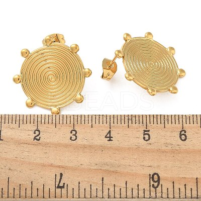 Ion Plating(IP) 304 Stainless Steel Stud Earrings for Women EJEW-M089-03G-1