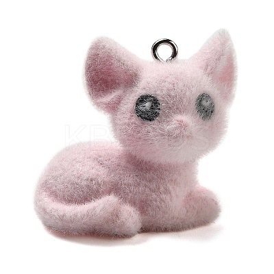 Flocky Resin Pendants LS-RESI-E059-08A-1