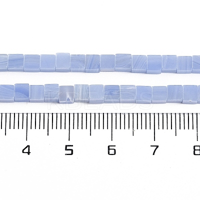 Dyed Synthetic White Jade Imitation Blue Lace Agate Beads Strands G-B129-A02-01-1