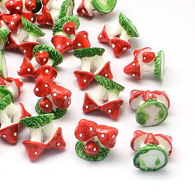 Autumn Theme Mushroom Resin Decoden Cabochons CRES-R183-06D-1