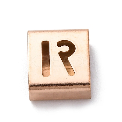 Ion Plating(IP) 304 Stainless Steel Square Slide Charms STAS-L132-07R-RG-1