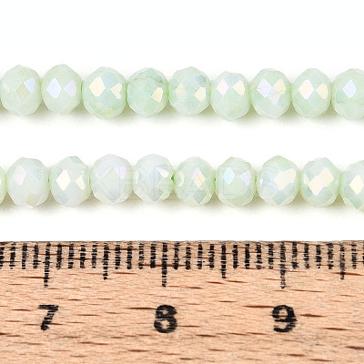 Anti-Tarnish Electroplate Rondelle Glass Beads Strands EGLA-T021-4mm-17-06-1