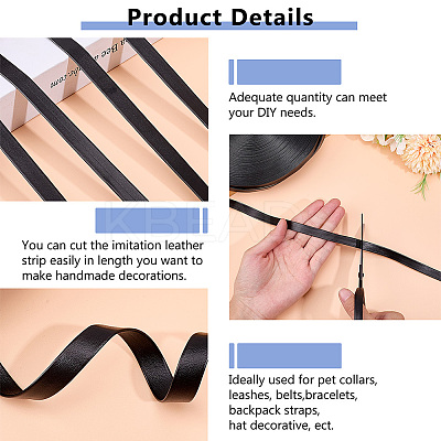 Flat PU Leather Cord DIY-WH0656-51B-1