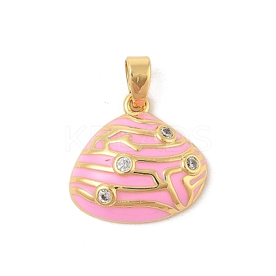 Brass Micro Pave Cubic Zirconia Pendants KK-R100-12G-01-1