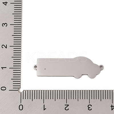 304 Stainless Steel Light Sky Blue Enamel Vehicle Connector Charms STAS-P377-13P-C-1