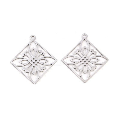 Buddhist 304 Stainless Steel Pendants STAS-E521-06C-P-1