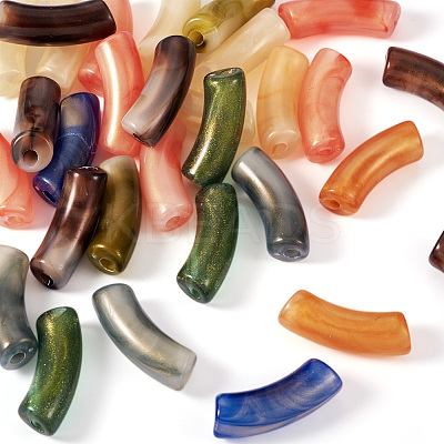 30Pcs Opaque Acrylic Beads MACR-TA0002-13-1